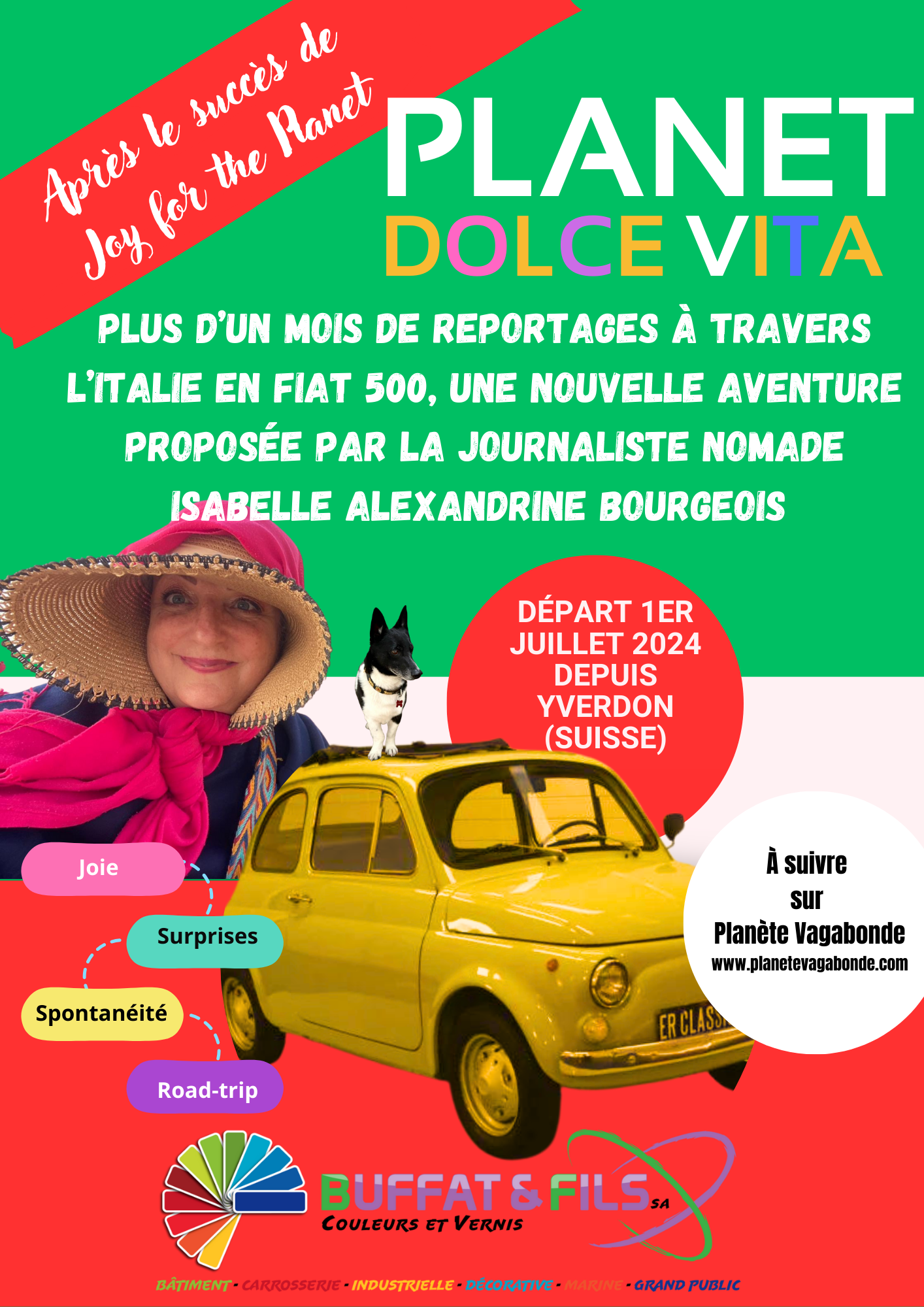 Nouvelle aventure journalistique: "Planet Dolce Vita", traversée de l'Italie en Fiat 500 Oldtimer par Isabelle Alexandrine Bourgeois