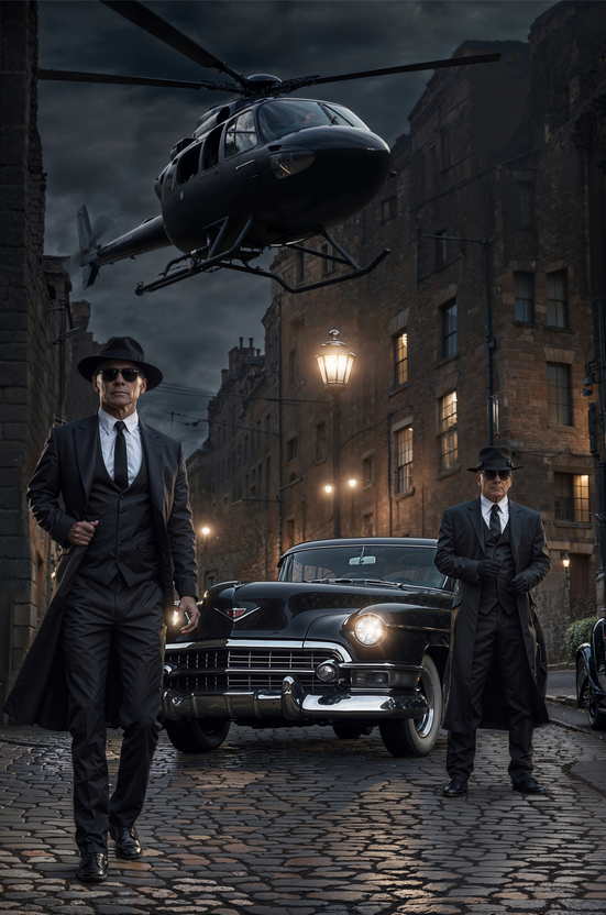 Dans l’ombre des projecteurs, les hommes en noir veillent à ce que certaines vérités restent… hors champ. copyright: François Iksmada
