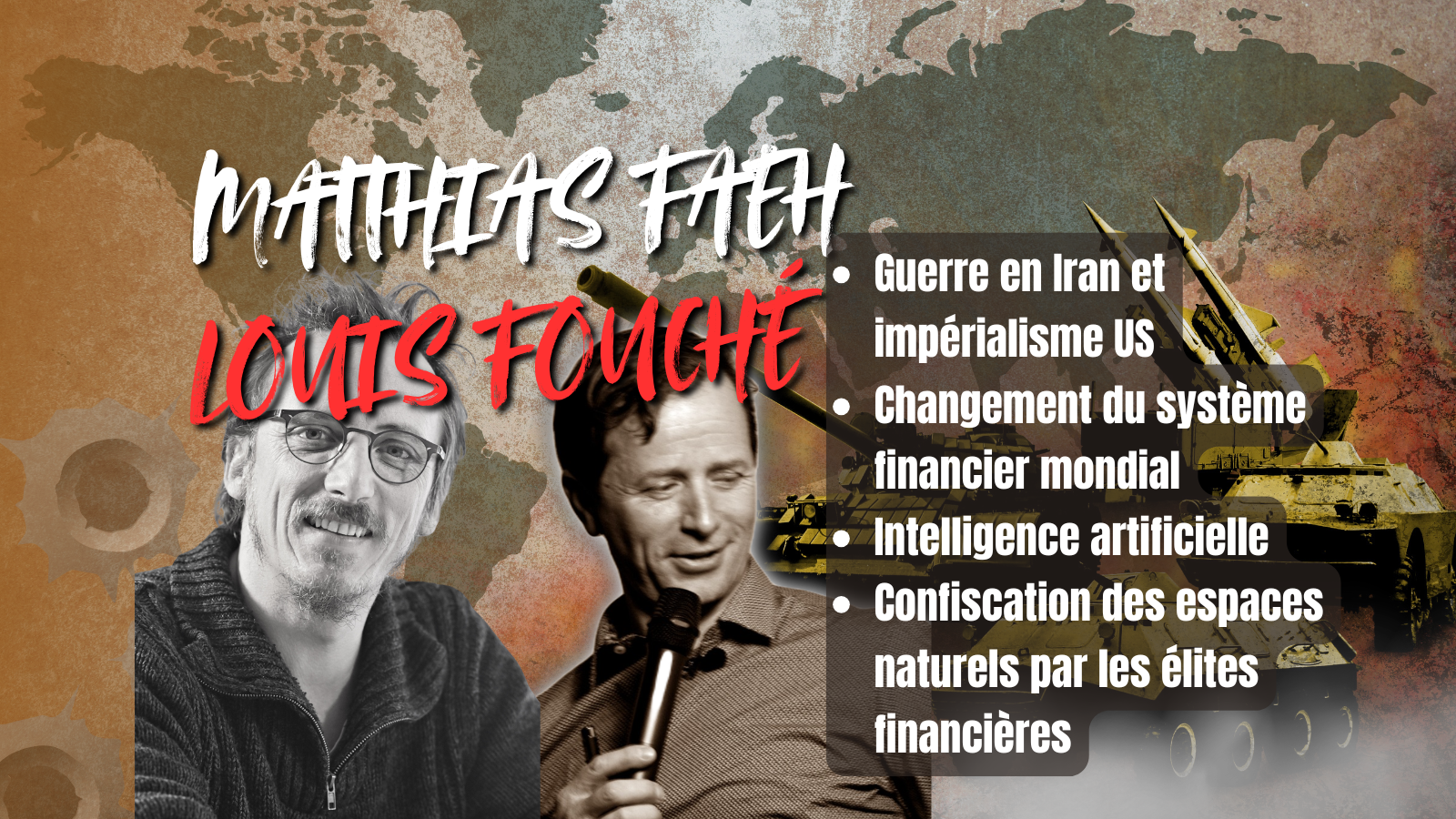 Louis Fouché et Matthias Faeh évoquent l'IA, la guerre en Iran et la nature convoitée par les élites financières.