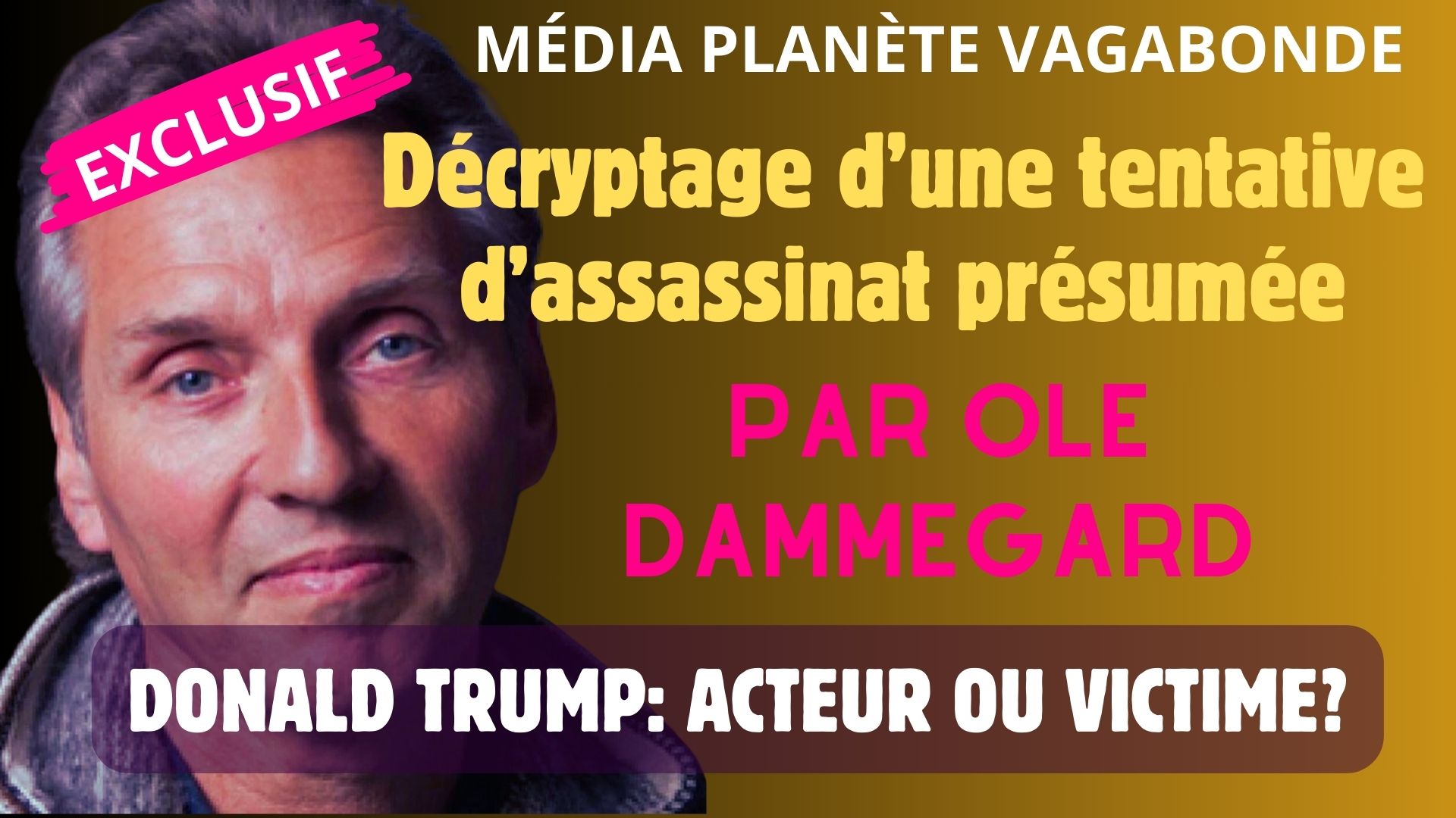 Tentative d'assassinat de Donald Trump: du fake?   Par Ole Dammegard