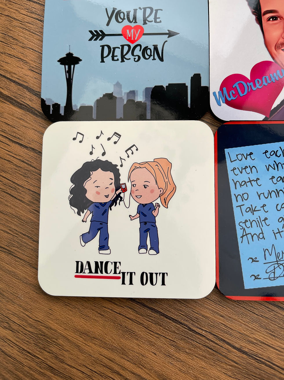 Thumbnail: Greys Anatomy Coasters with gift box!