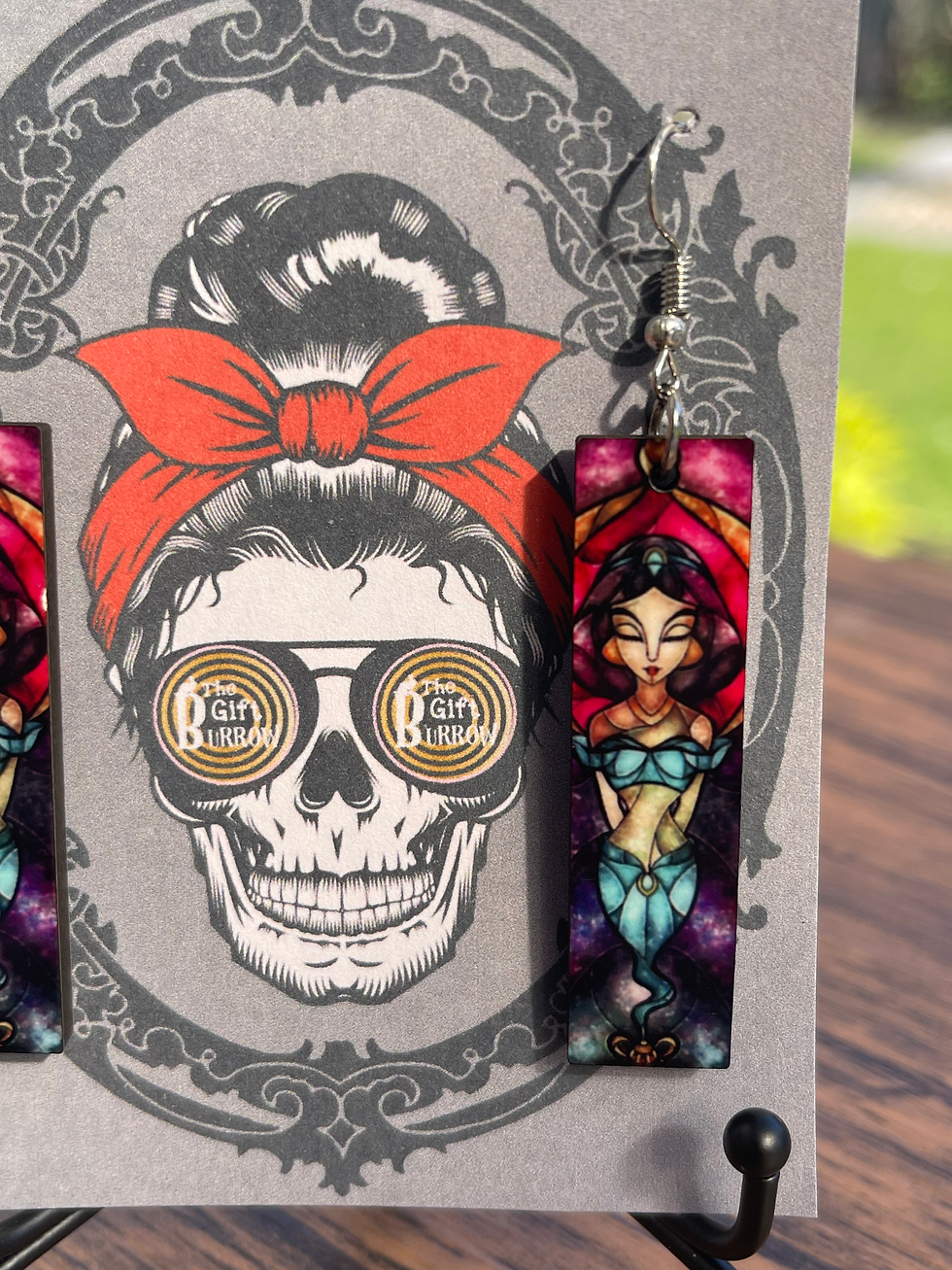 Thumbnail: Jasmine Stain Glass window Earrings!