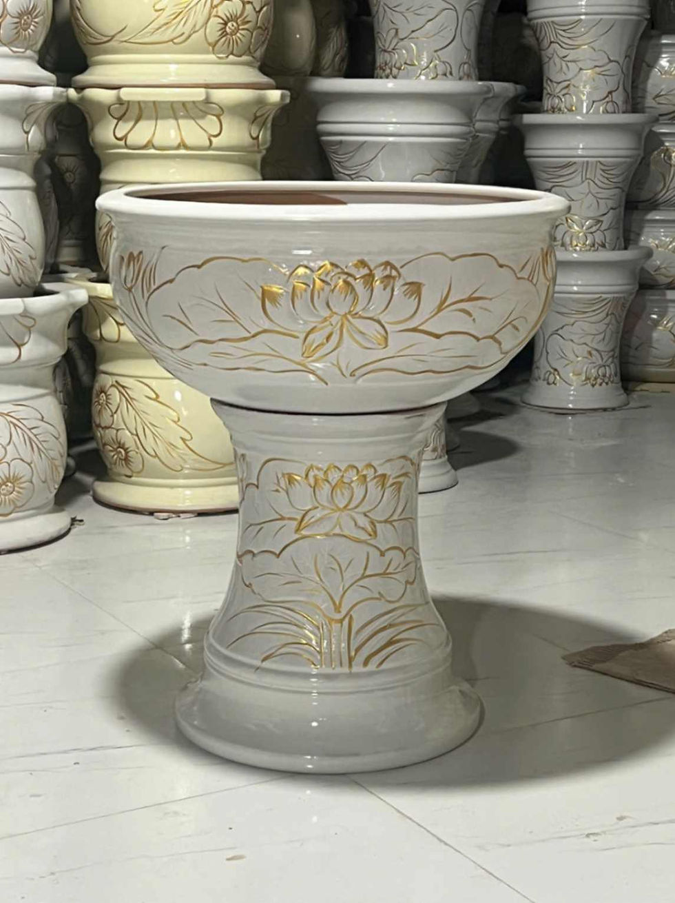 chậu ly có lỗ trồng lan hồ điệp Đà lạt