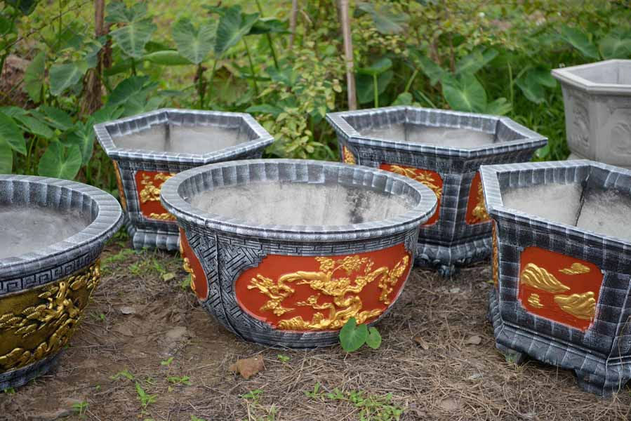 Chậu Cây Cảnh Xi Măng Tròn Giá Rẻ