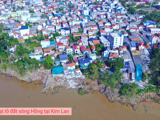 Sạt lở nghiêm trọng tại Kim Lan: Hàng chục mét bờ sông "biến mất", hàng chục hộ dân lâm nguy