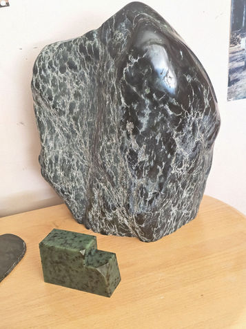 Two types of stones for carving.