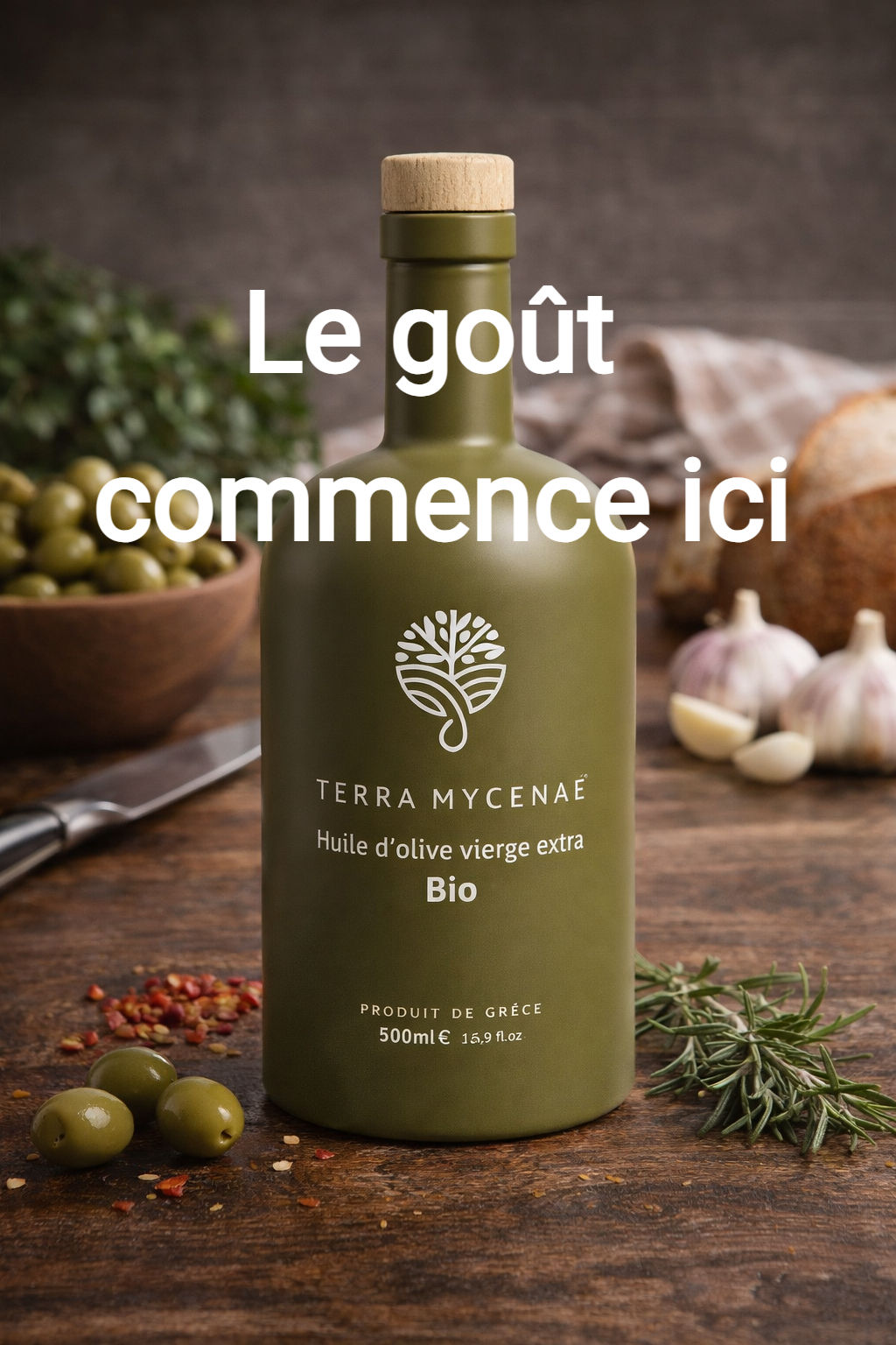 đĄGrĂšce - Huile dâolive - VERT BIO Le goĂ»t commence ici
