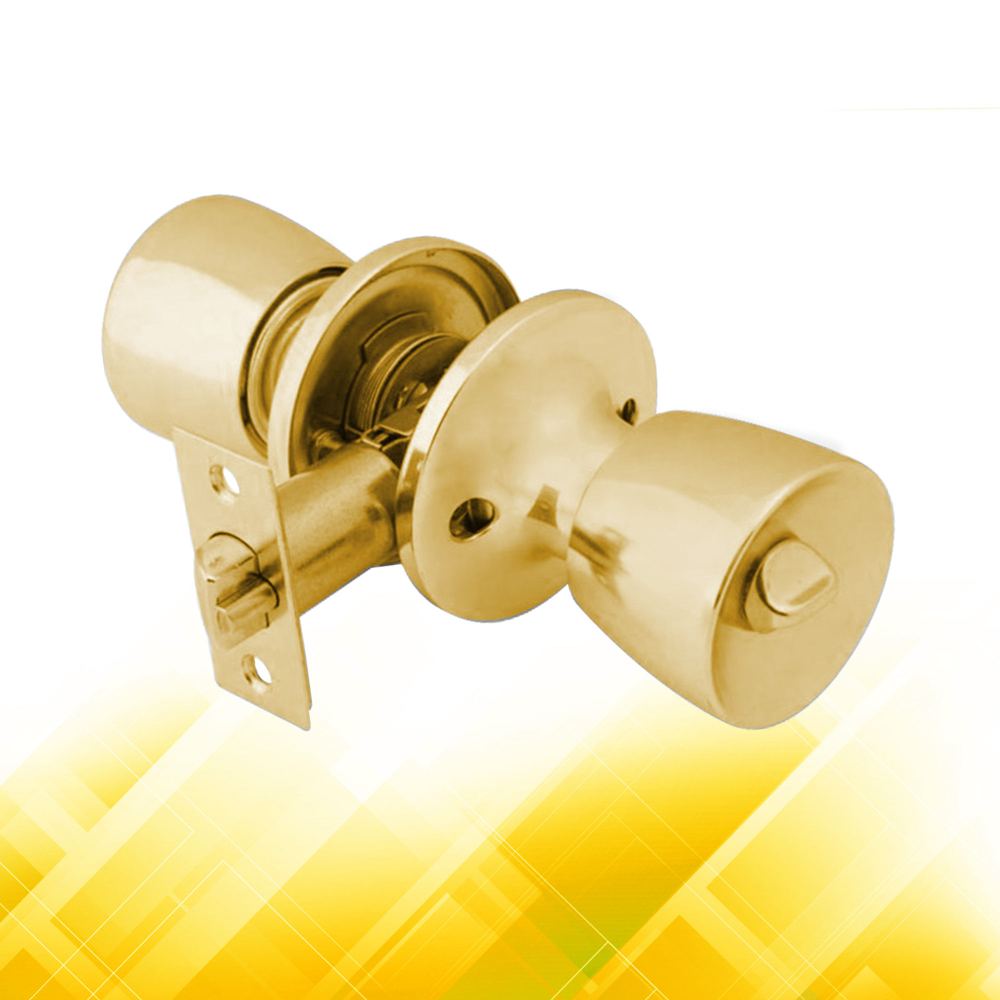 PowerHouse Pro Series Cylindrical Entrance Lockset PH588PBET Brass Finish US3