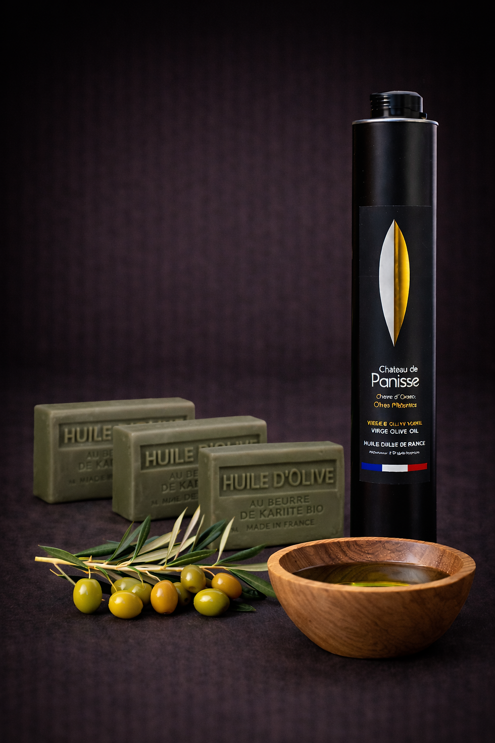 🟡Coffret France Bio - NOIR CHÂTEAU DE PANISSE + 3 savons