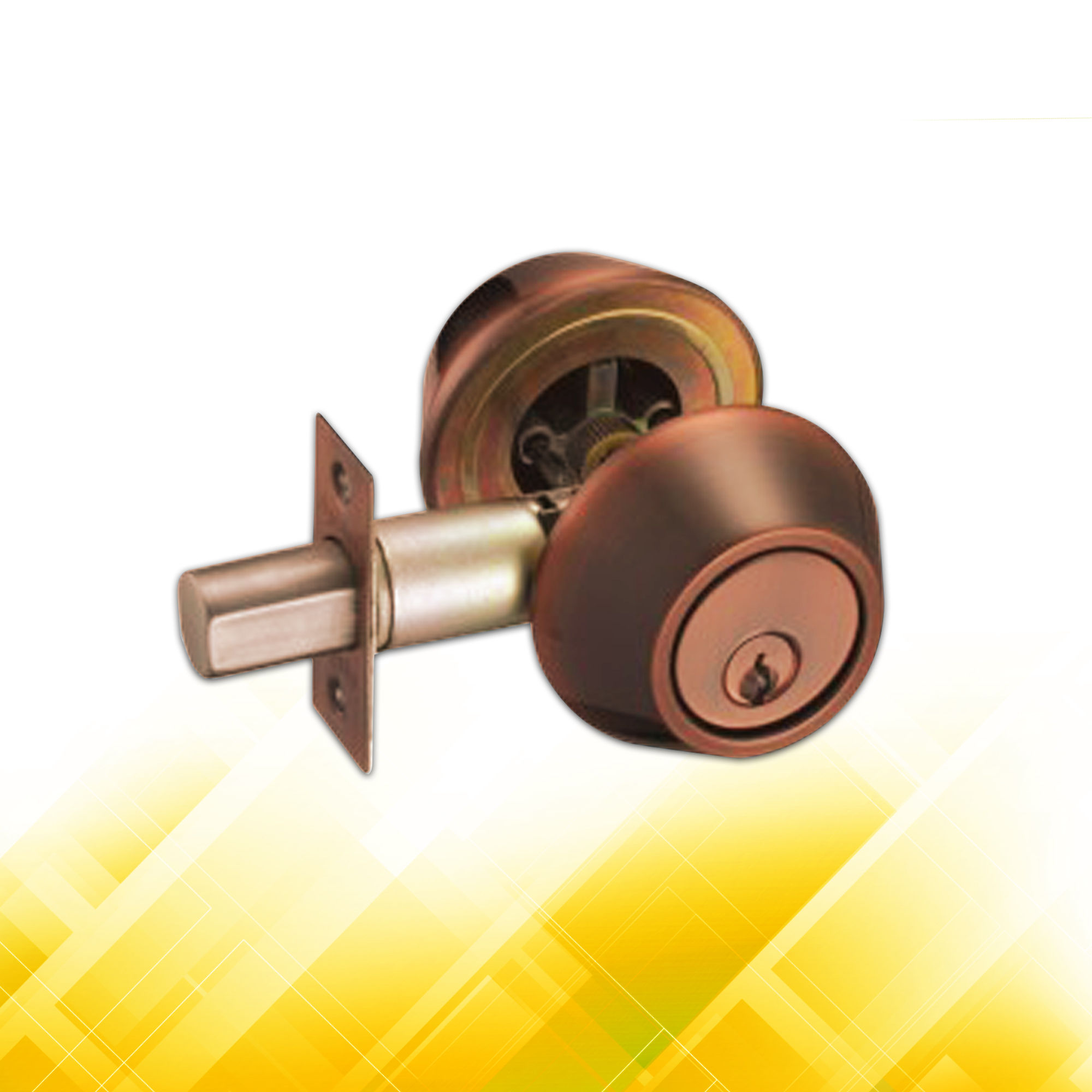 PowerHouse Pro Series Double Deadbolt PH7312ABDD Antique Brass Finish US5