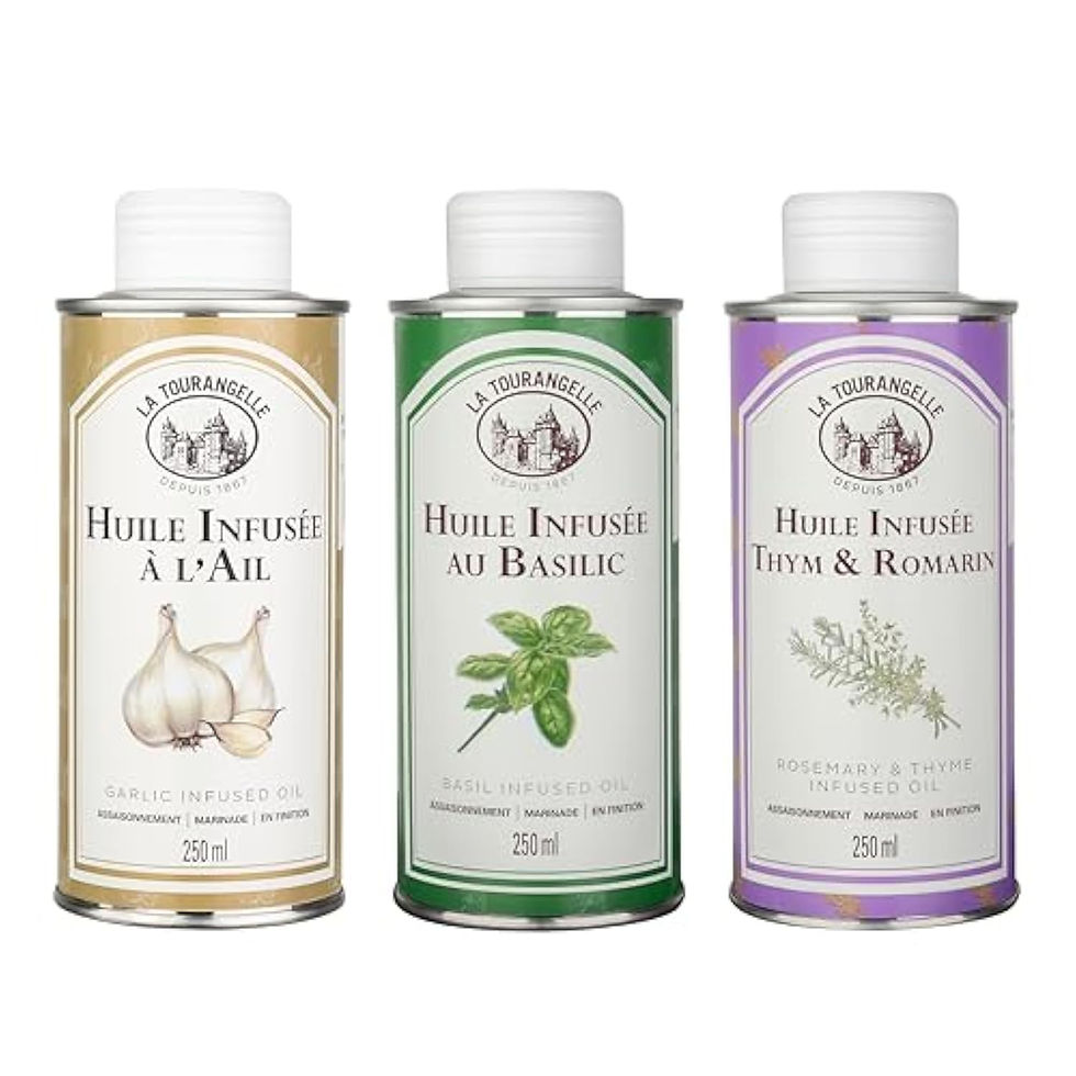 Coffret 3 huiles France La Tourangelle Basilic, Ail Et Thym & Romarin