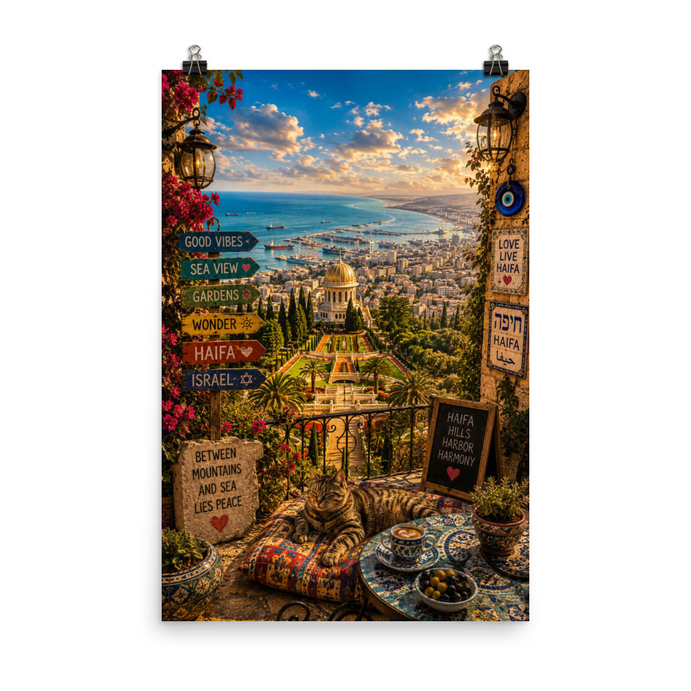 Poster HAÏFA — Entre mer et montagne
