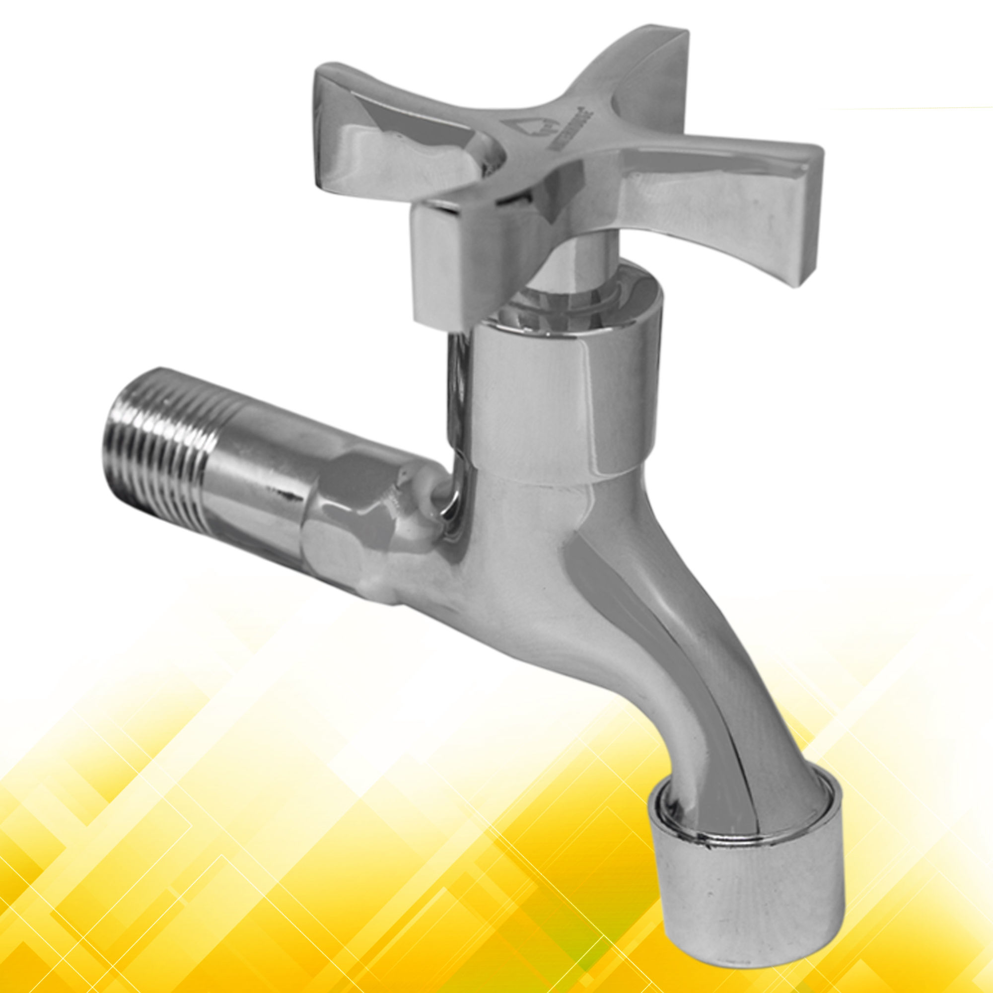 WaterHouse Wall Flange Bib Tap Sink Faucet Cross Handle 4" WH230322