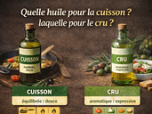 Quelle huile pour la cuisson ? laquelle pour le cru ?