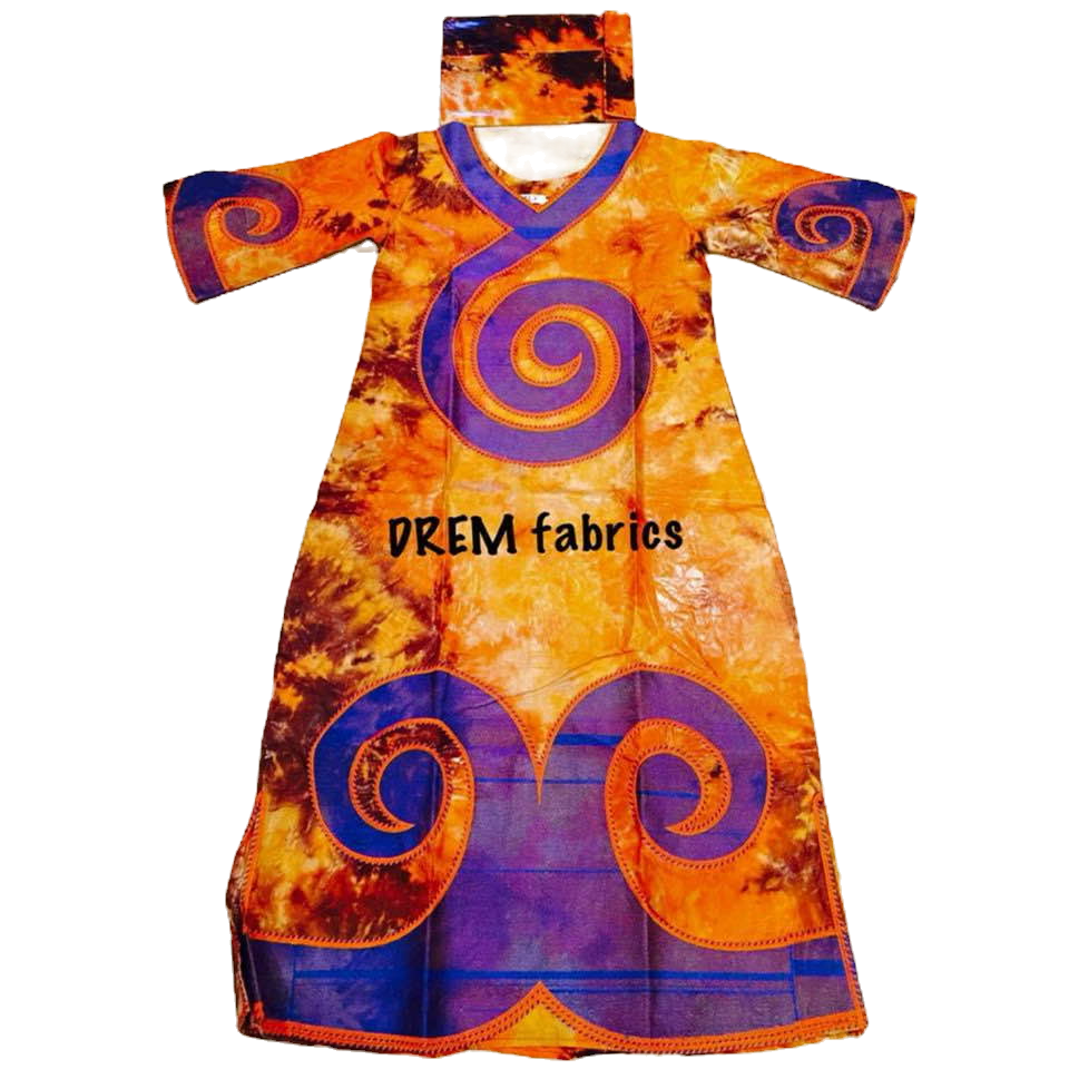 AFDS12 Elegant African dresses with unique embroideries and classy stones in Afr