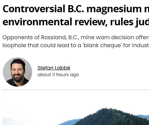 SRRAC to Appeal latest BC Supreme Court Decision: Featured in Business in Vancouver 