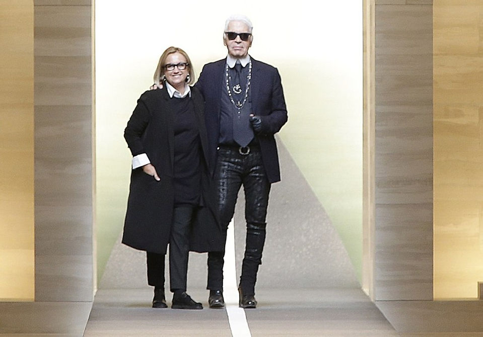 Karl Lagerfeld e Silvia Venturini 