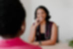 Black woman having unhurried conversation with doctor at Mozaïk Lifestyle Medicine in Atlanta