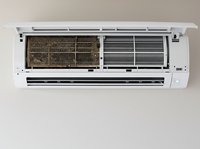 image of a dirty mini split system