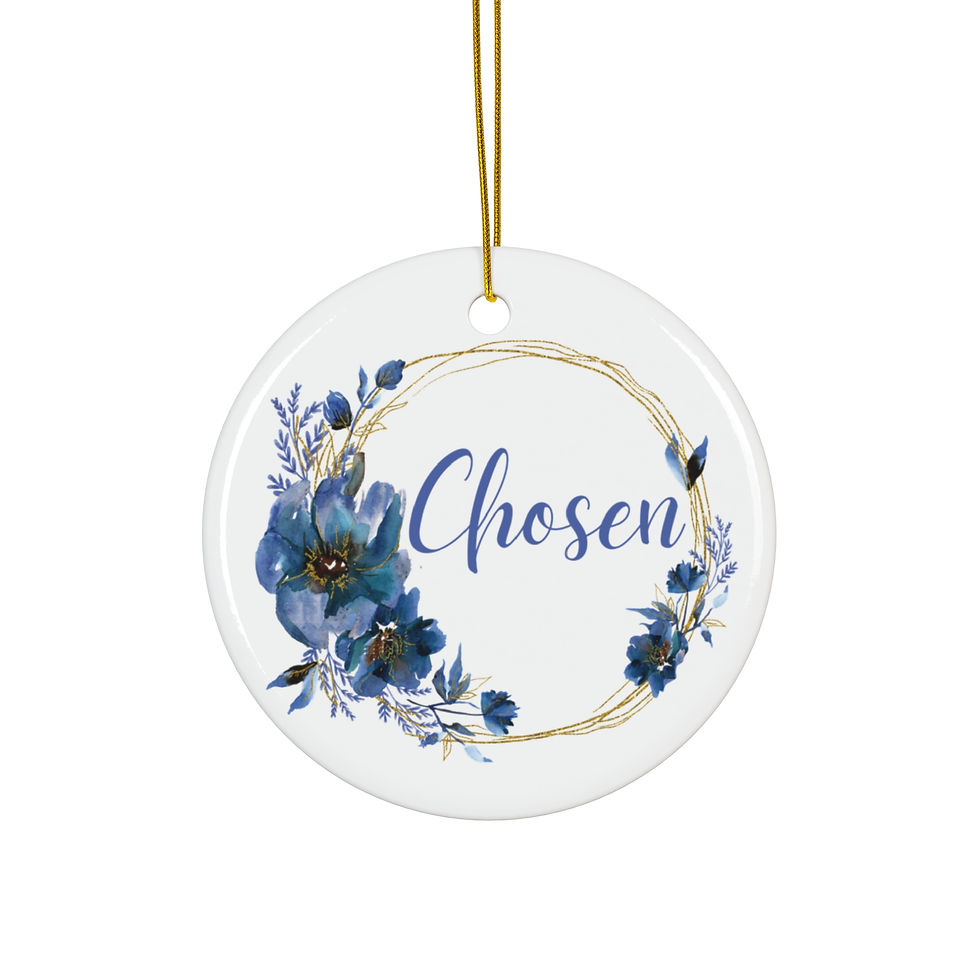 Chosen wreath - Ceramic Christmas Ornament