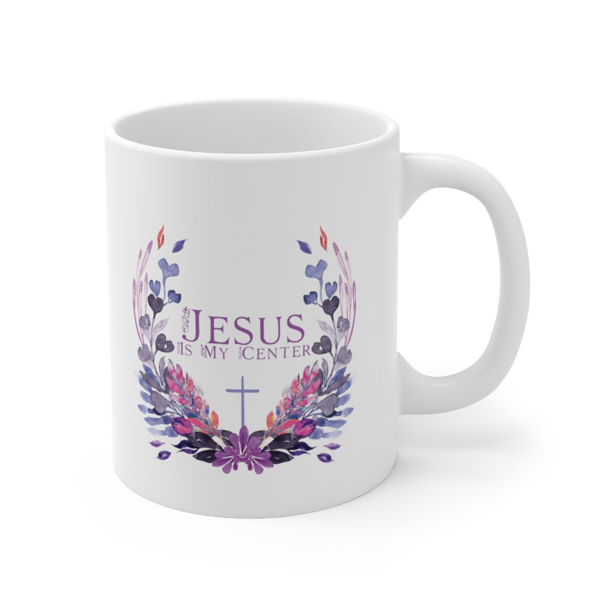 Jesus Is My Center - White Ceramic Mug