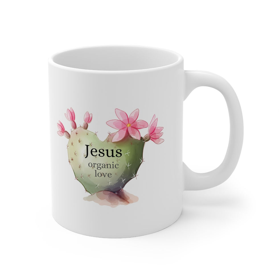 Jesus is Organic Love - White Ceramic Mug
