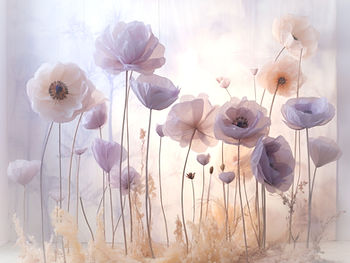 beautiful ivory and lavender flowers