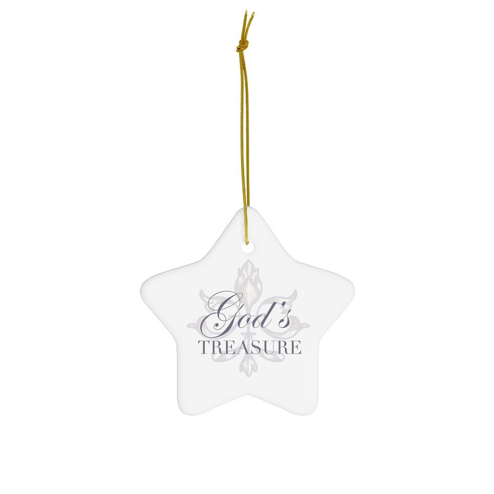 God's Treasure Ceramic Ornament