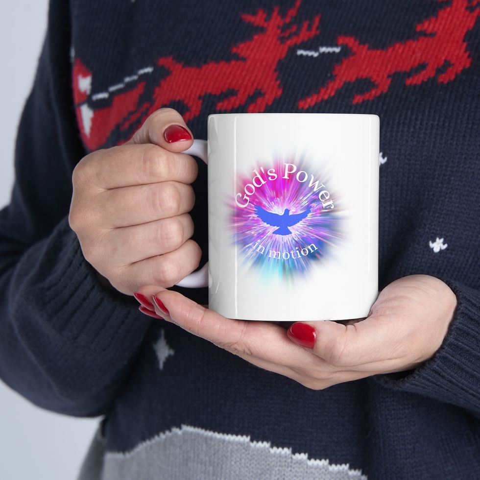 Thumbnail: God's Power in Motion - White Ceramic Mug
