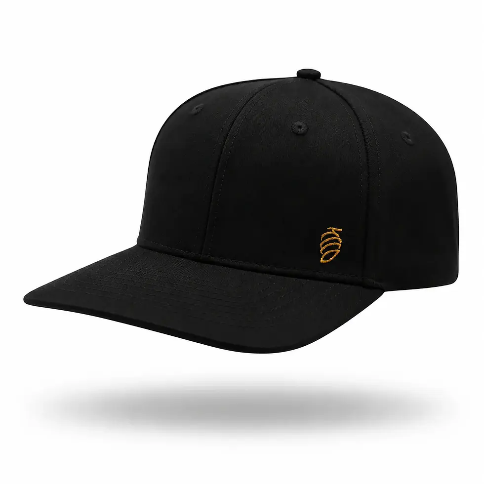 Golden Kocoon EMF Protection Cotton Bamboo Cap - Black
