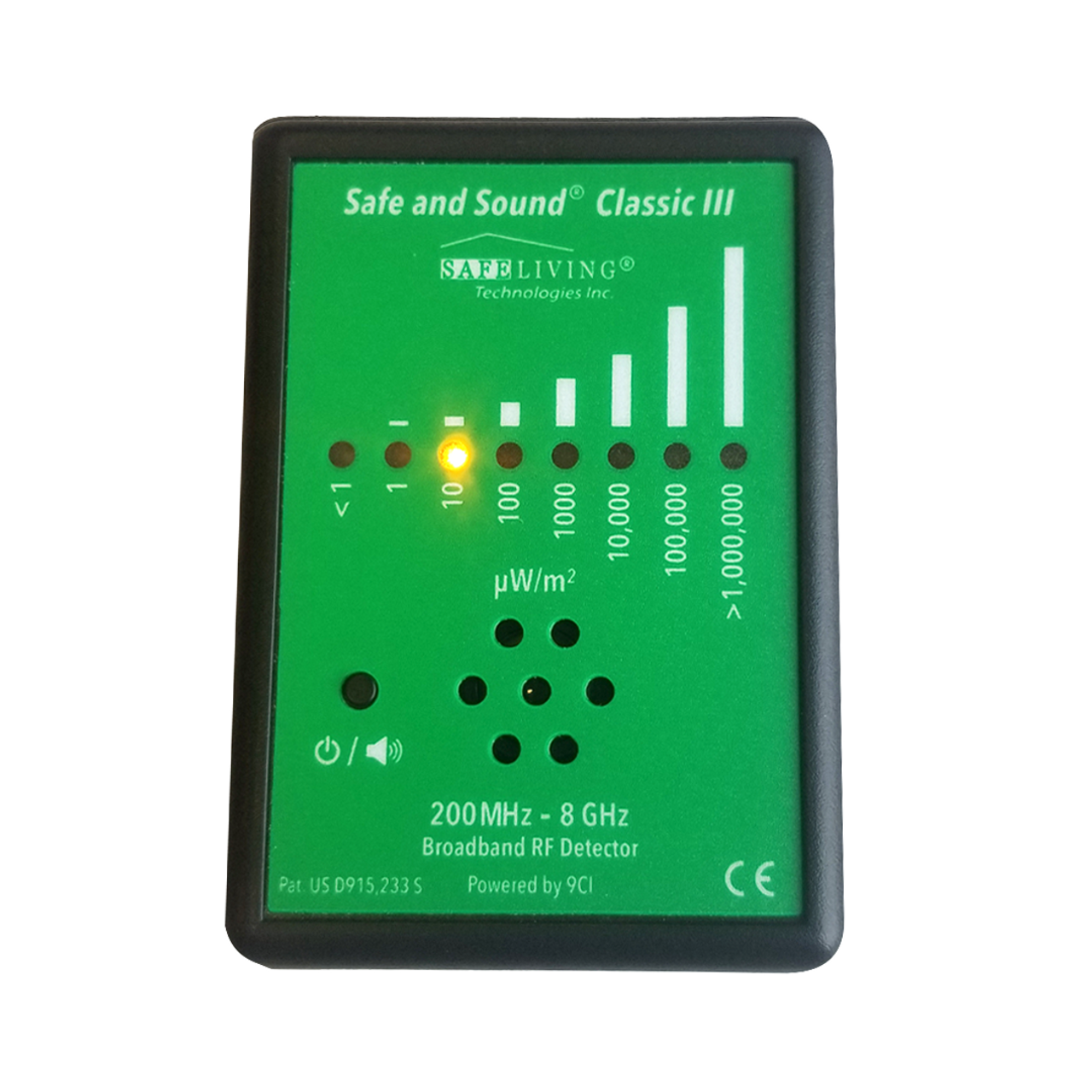 Safe and Sound Classic III RF EMF 5G Meter with Case - Current Model 2025