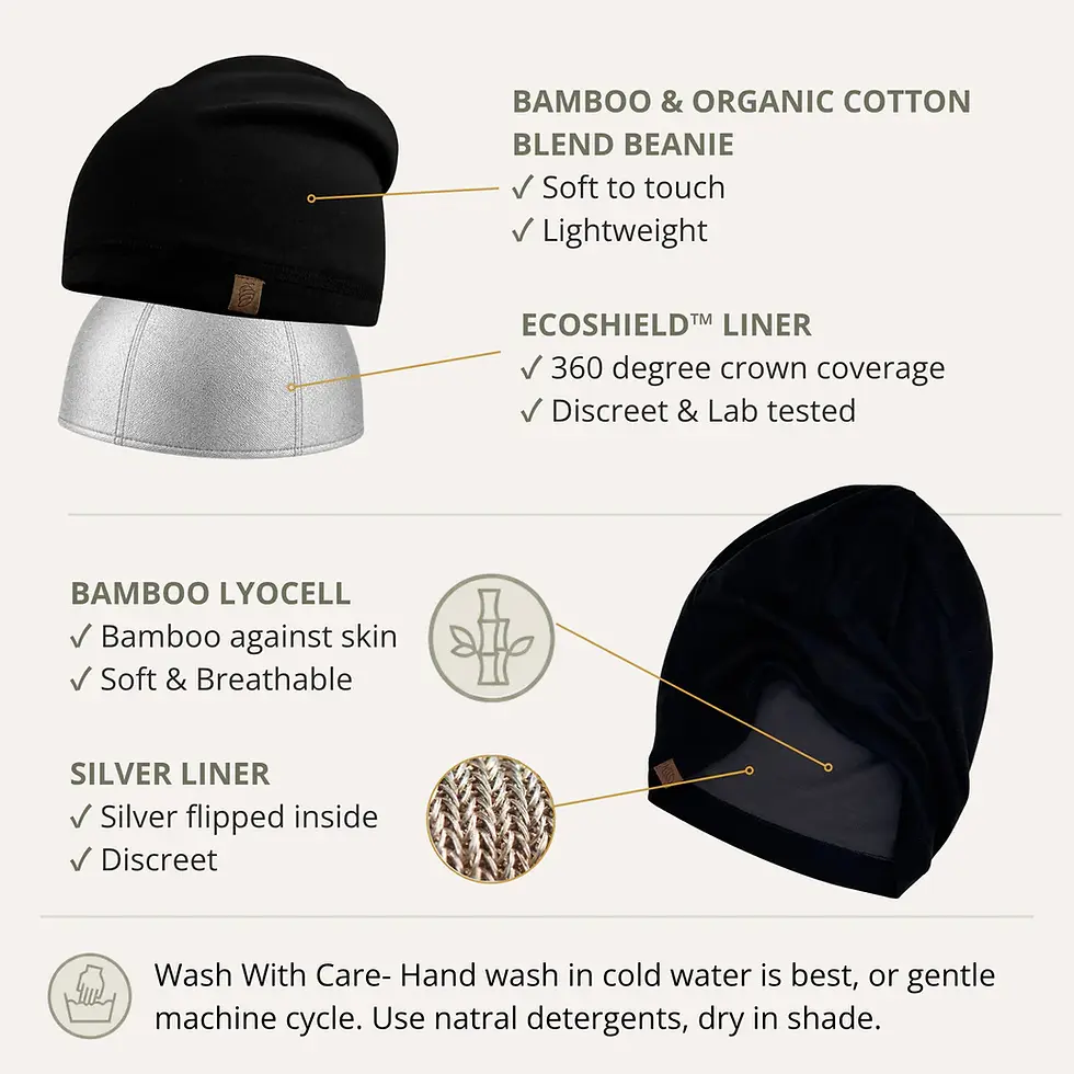 Thumbnail: Golden Kocoon EMF Protection Bamboo Slouch Beanie