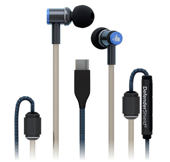 Defendershield EMF Radiation-Free Earbuds Air Tube Stereo Headphones - USB-C