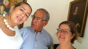 CON JOSEPH BEROLO DIRECTOR DE UNILETRAS Y LA POETA LUZ MARINA EN EL III ENCUENTRO DE POETAS REALIZAD