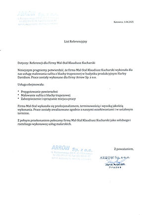 Referencje firmy Mal-Stal