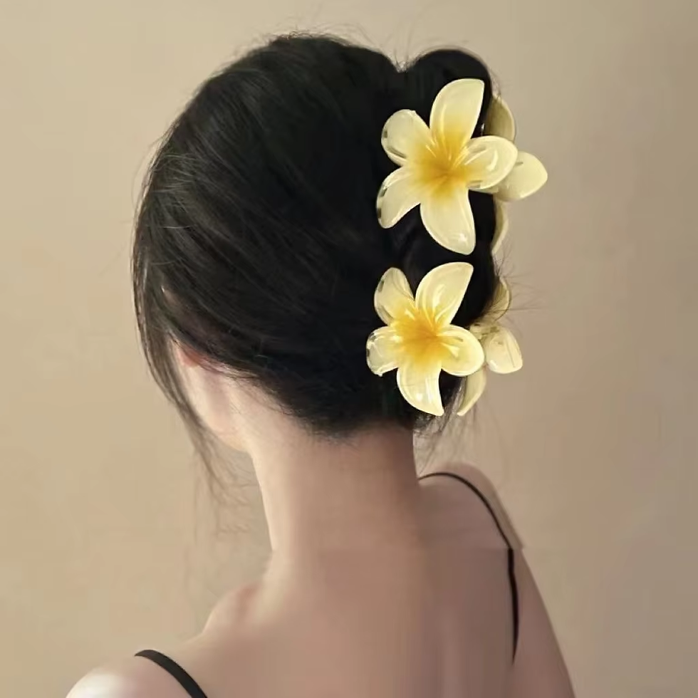Thumbnail: Hawaiian Flower Large Hair Clips