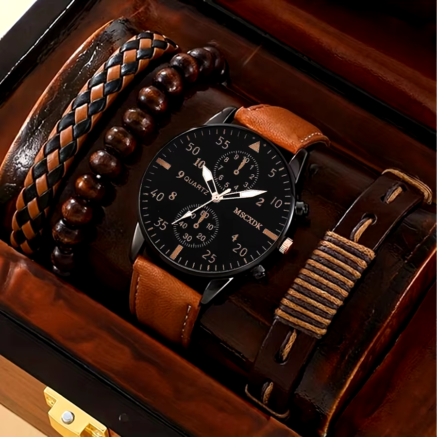 Thumbnail: 4Pcs Watches & Bracelet 