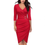 Thumbnail: Women's Formal Dress - High Waist Belted