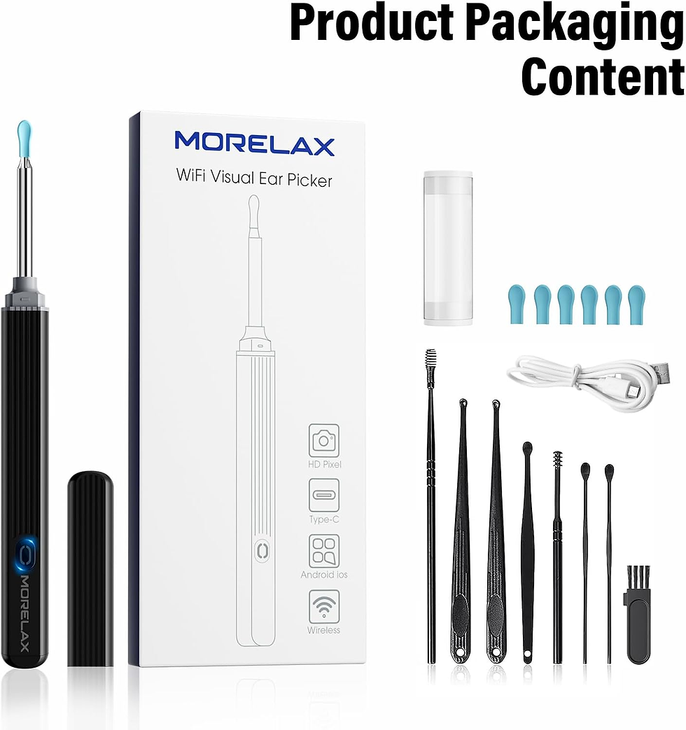 Thumbnail: Ear Wax Removal,Ear Wax Cleaner with Camera,Earwax Removal Tool, with 8 Ears, Ea