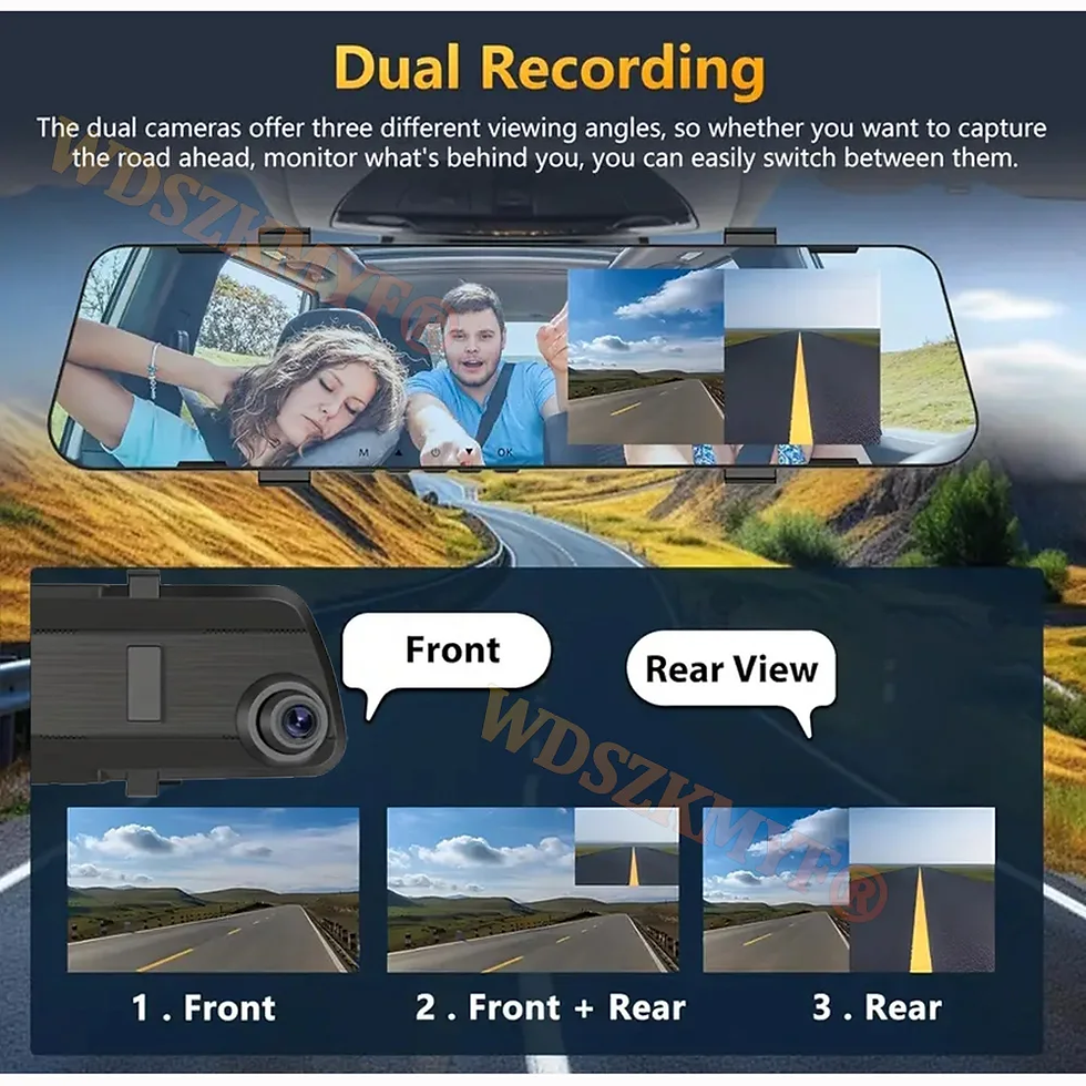 Thumbnail: Rearview Mirror Car Dashcam (Front and Rear View)