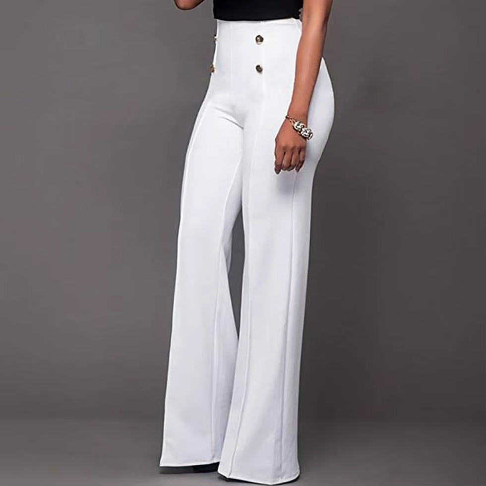 Thumbnail: Women's Wide Leg, High Waist Bell-Bottoms Pants