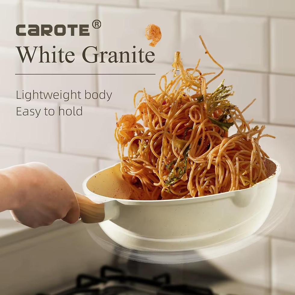 Thumbnail: 10 PC White Granite Pots and Pans Set Nonstick  