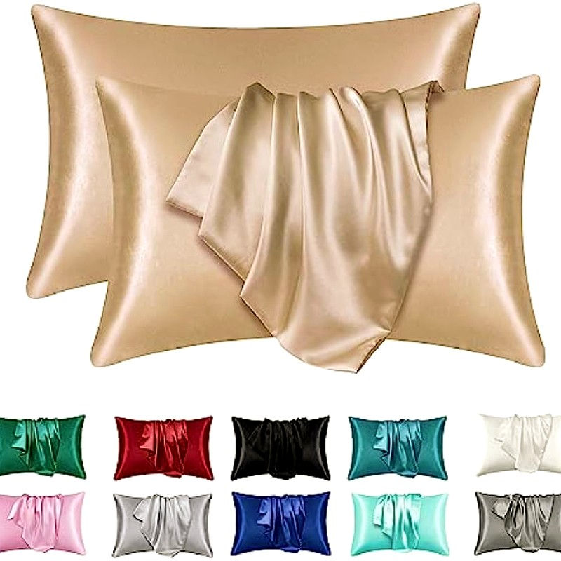Thumbnail: Satin Silk Pillowcase for Hair and Skin (2pcs)