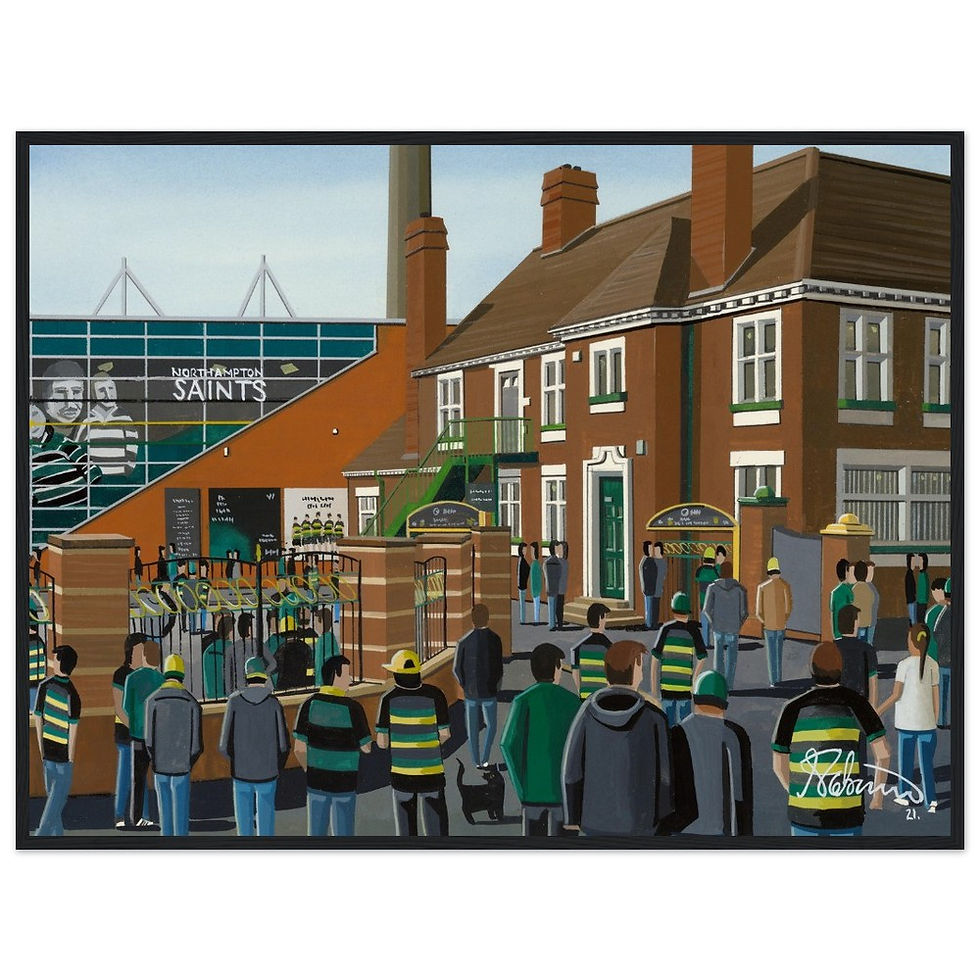 Northampton Saints franklins gardens stadium Rugby union framed art print canvas print poster printed ceramic mug by artist Andrew Robinson Andrew Robinson art rugby NFL football soccer stadium gifts art memorabilia andrewrobinsonart.com stadium framed art print canvas print poster printed ceramic mug by artist Andrew Robinson Andrew Robinson art rugby NFL football soccer stadium gifts art memorabilia andrewrobinsonart.com
