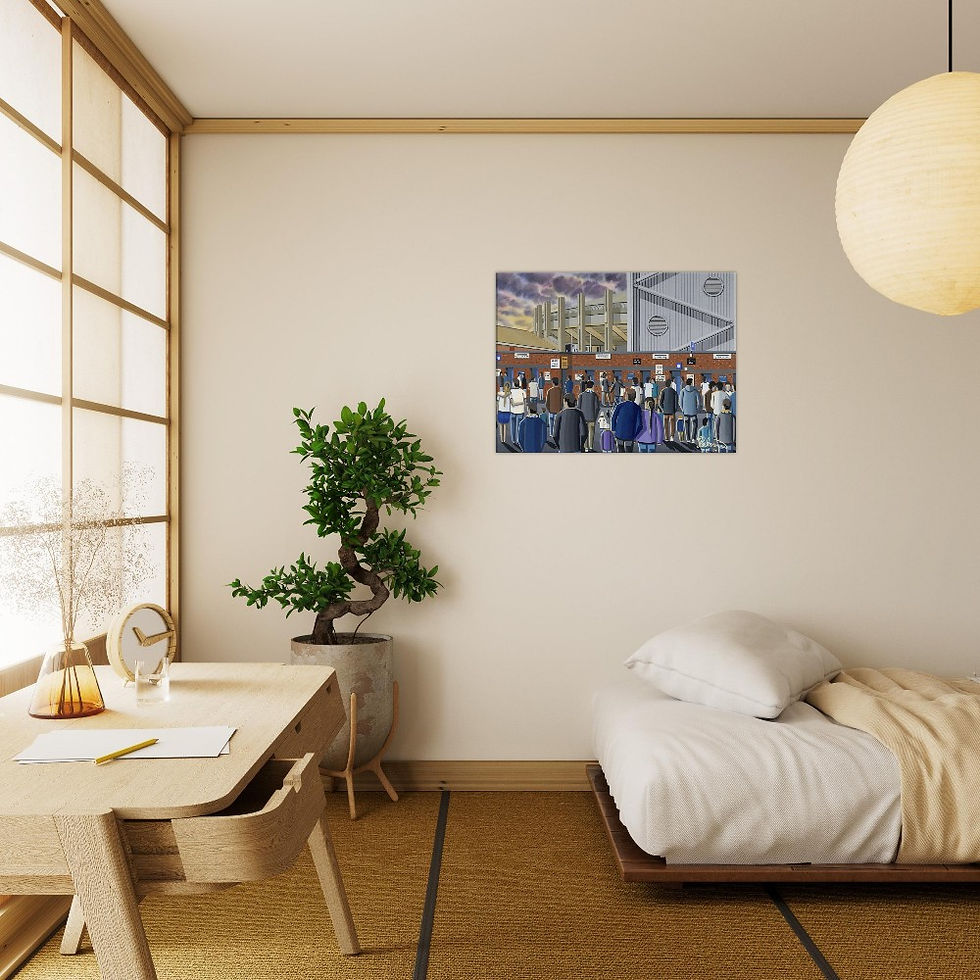 Thumbnail: Leeds United F.C, Football  Stadium By Artist Andrew Robinson andrewrobinsonart.com, Andrew Robinson art .Framed Fine Art Prints, Posters, Canvas Prints, Framed canvas prints, Ceramic Mugs etc sport, football, rugby, NFL