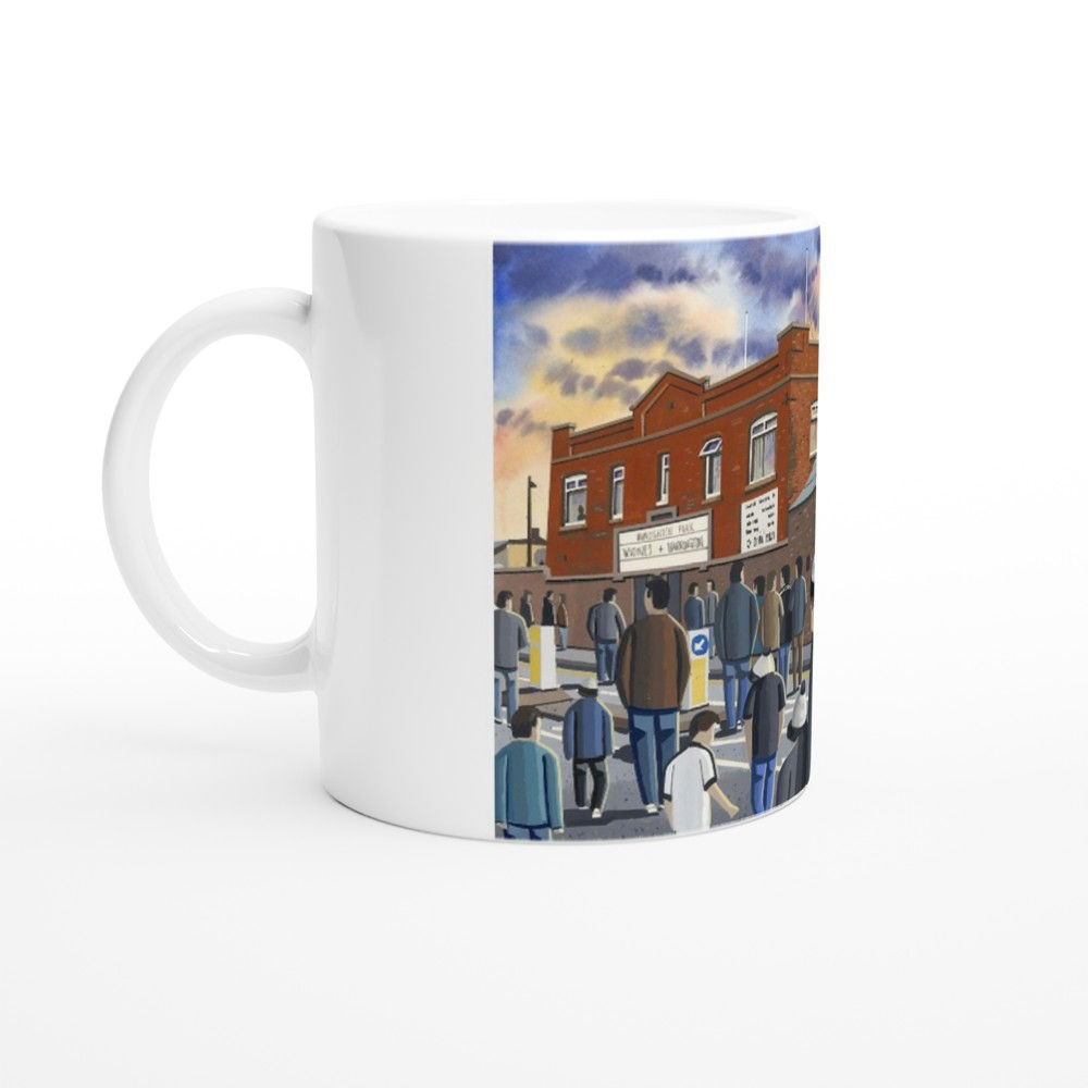Widnes Vikings, Rugby 11oz Ceramic Mug. Retro Stadium Art Gift.