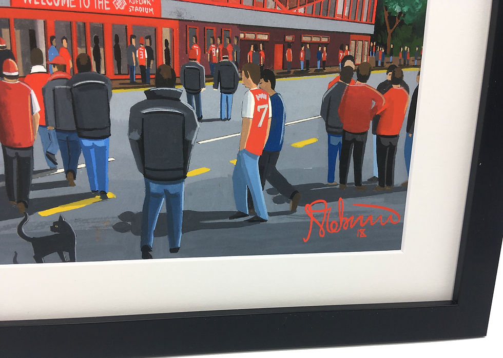 Thumbnail: Ebbsfleet United Fc Stonebridge Road football stadium scene by artist Andrew Robinson andrewrobinsonart.com. Available in fine art print, poster, canvas prints and mugs etc 