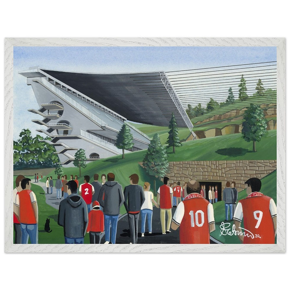 Thumbnail: SC Braga  Football  Stadium Scene by artist Andrew Robinson andrewrobinsonart.com. Available in fine art print, poster, canvas prints and mugs etc 
