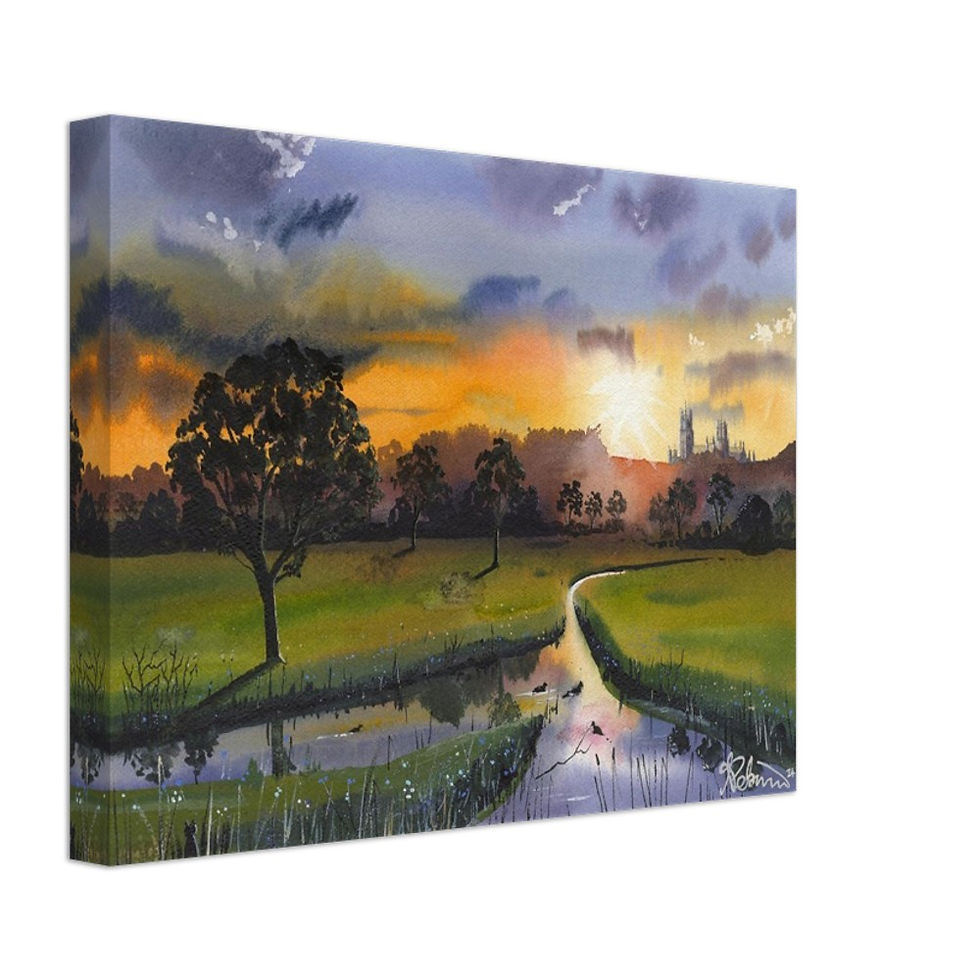 Thumbnail: Isle Of Ely Fenland Scene, Cambridgeshire. Canvas Print. Landscape Wall Art Gift