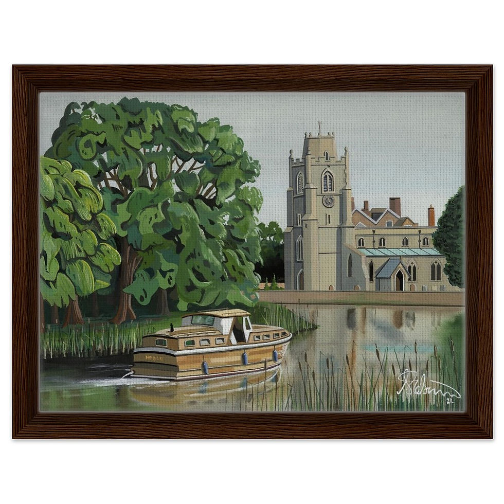 Thumbnail: St James’ Church Hemingford Grey Cambridgeshire by artist Andrew Robinson andrewrobinsonart.com. Available in fine art print, poster, canvas prints and mugs etc